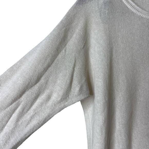 Daniele Alessandrini cream linen blend crewneck relaxed knitted top sz 48 US M - Picture 4 of 9